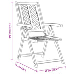 Silla de Jardín 4 pcs Marrón 57 x 72 x 109 cm
