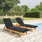 Set de muebles de jardín 3 piezas ratán sintético madera acacia