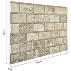 Paneles de pared 10 pcs Arena 100 x 50 cm Espuma EPS