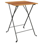 Muebles cafetería plegables 3 piezas madera maciza teca y acero