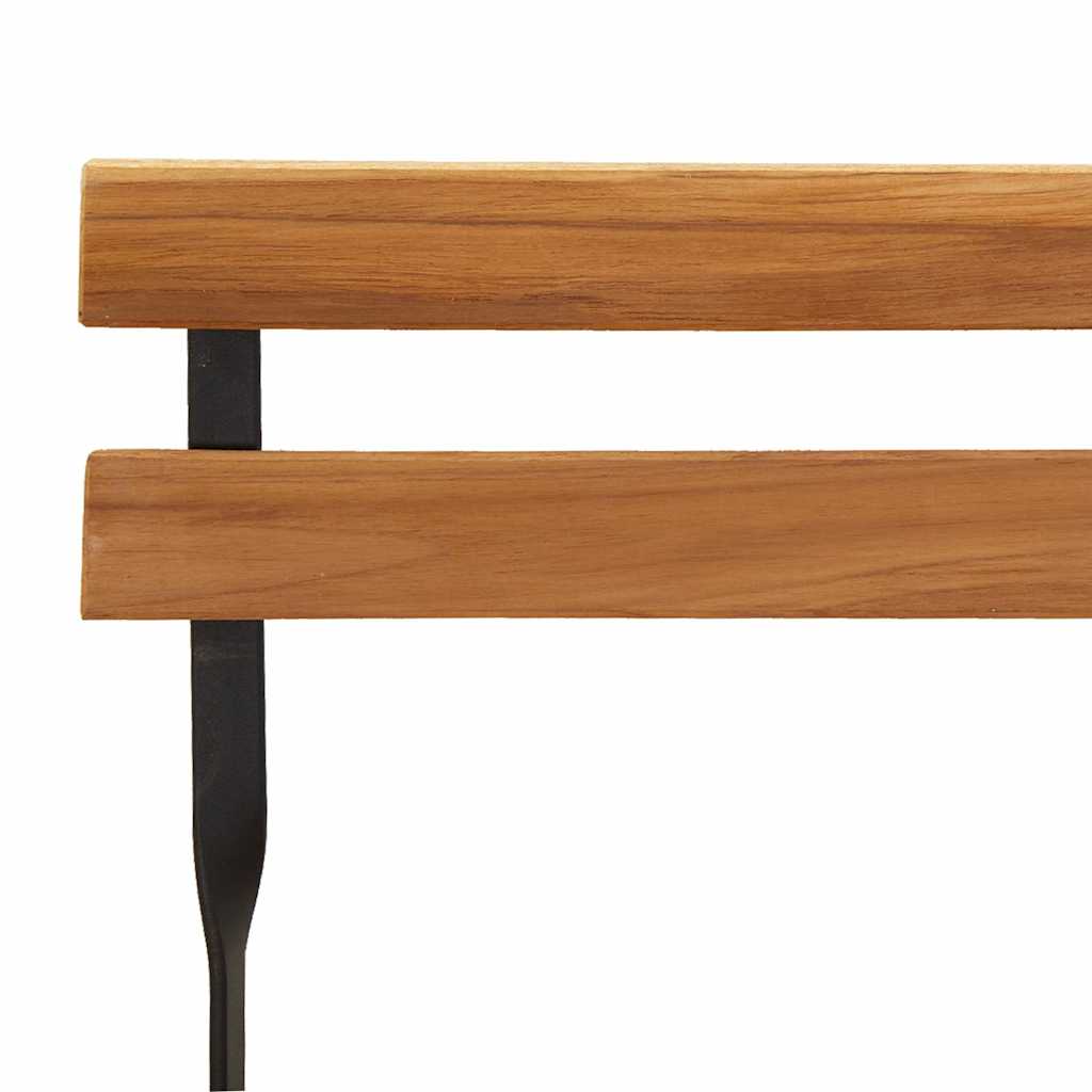 Muebles cafetería plegables 3 piezas madera maciza teca y acero