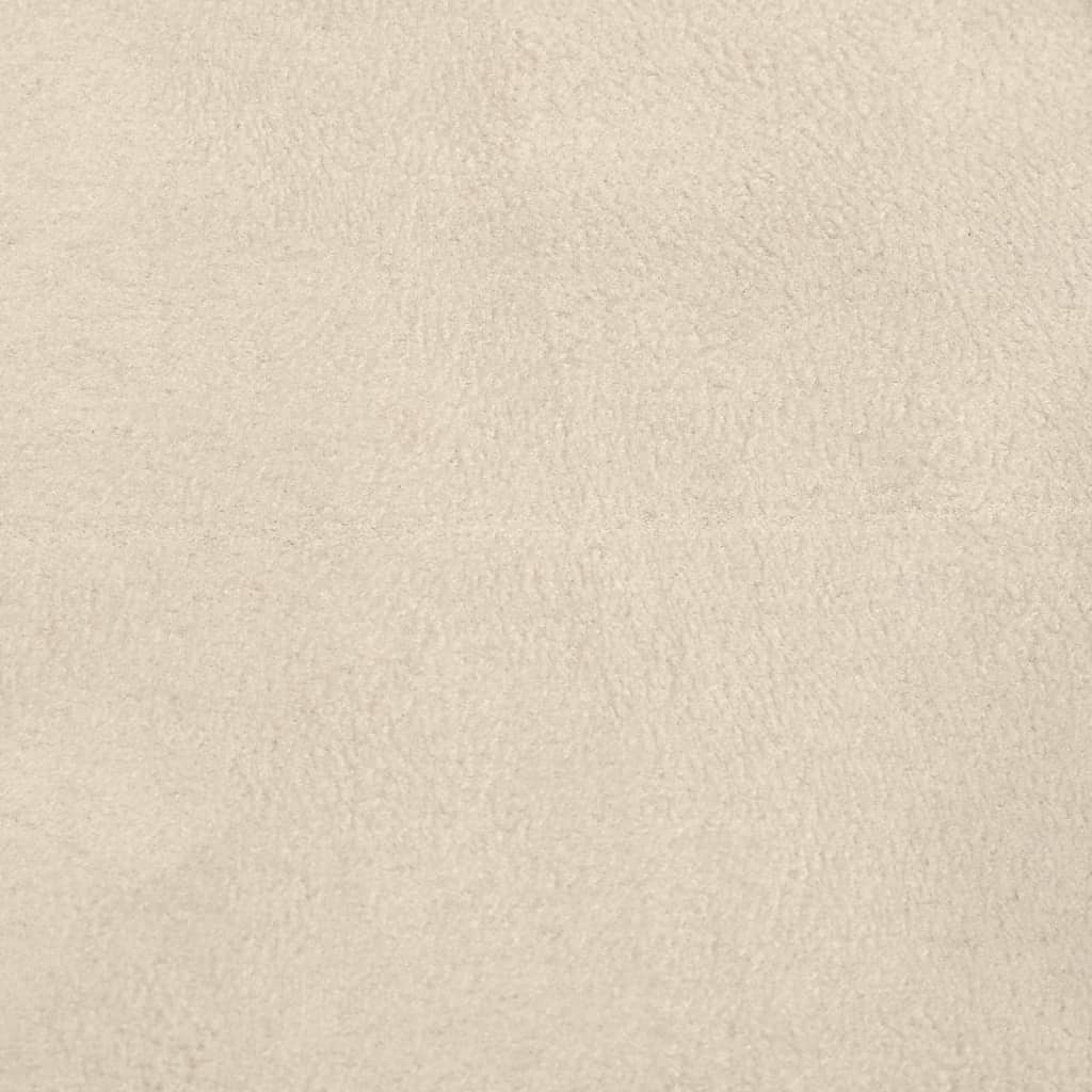Sillón de lactancia con taburete tela blanco crema