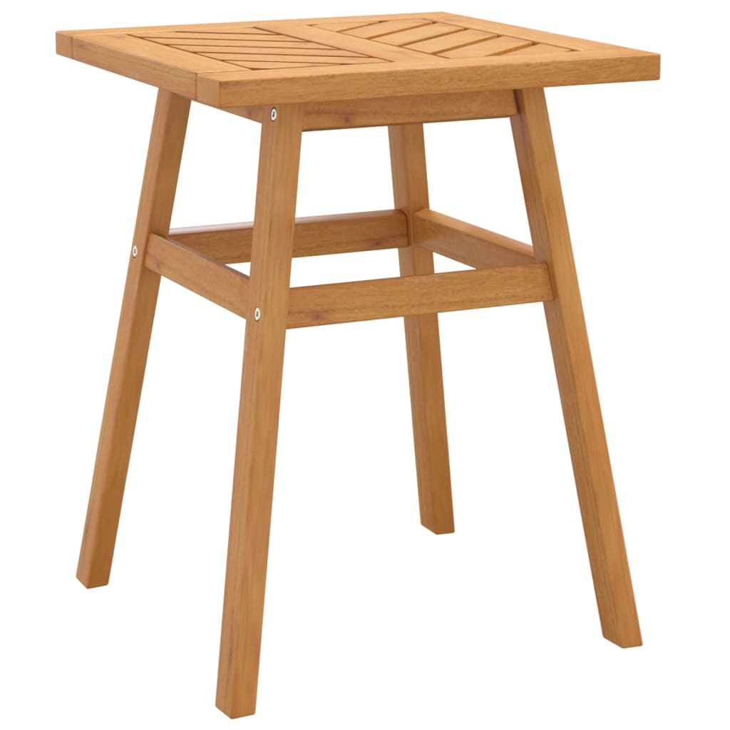 Solid acacia wood side table 45x45x60 cm