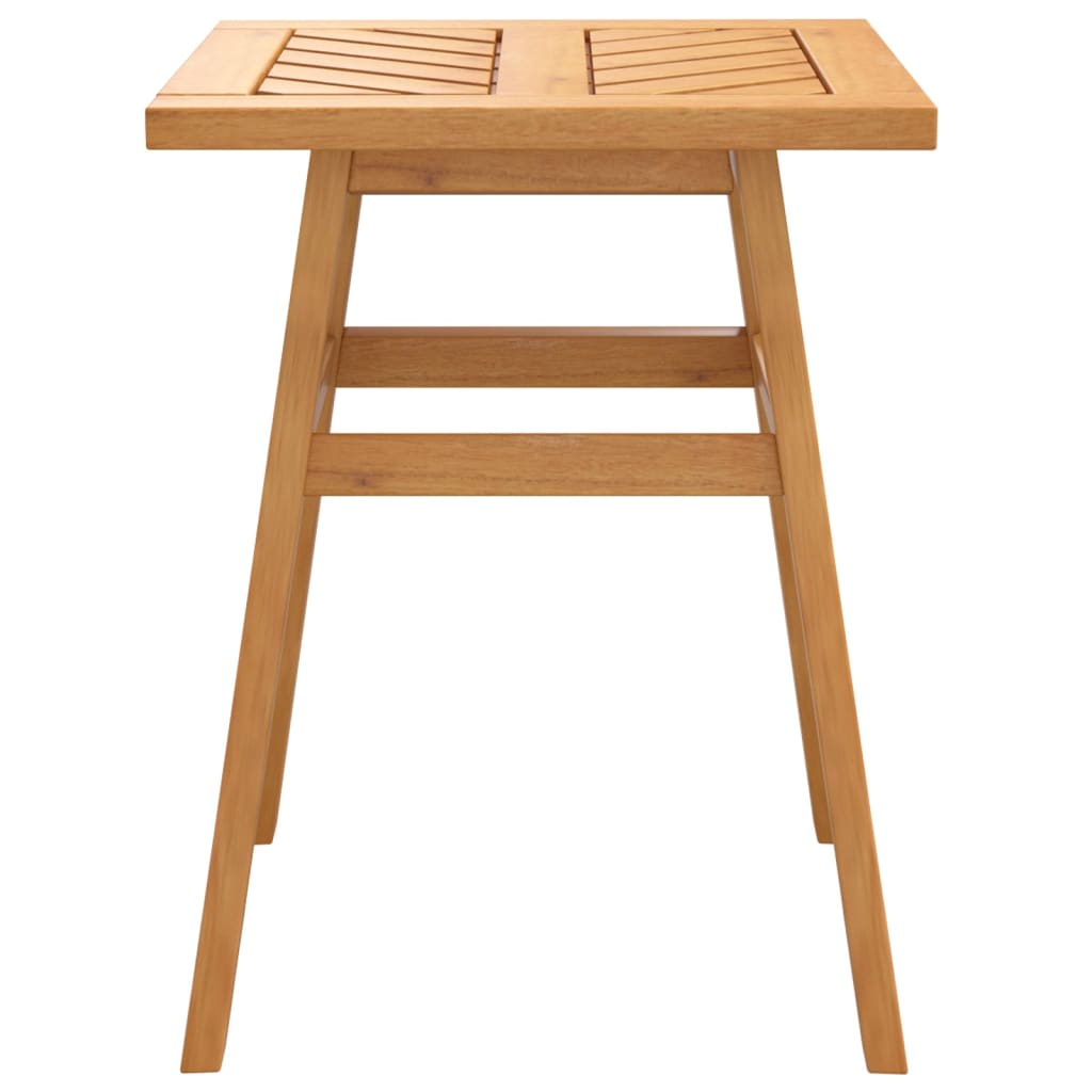Solid acacia wood side table 45x45x60 cm
