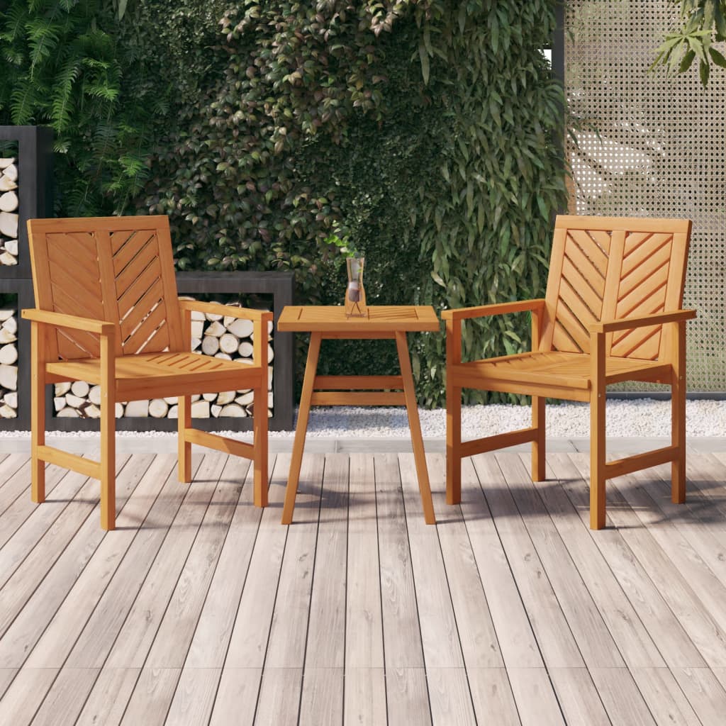 Juego de muebles de jardín 2 piezas madera maciza acacia