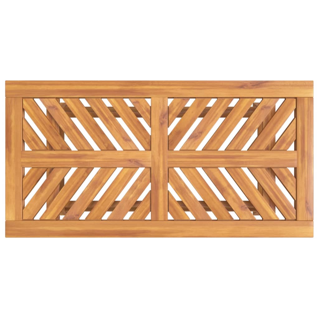 Solid acacia wood coffee table 100x50x45 cm