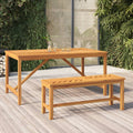Banco de jardín madera maciza de acacia 109 cm