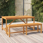 Banco de jardín madera maciza de acacia 109 cm