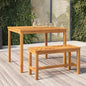 Mesa de jantar de jardim em madeira de acácia maciça 150x90x74 cm