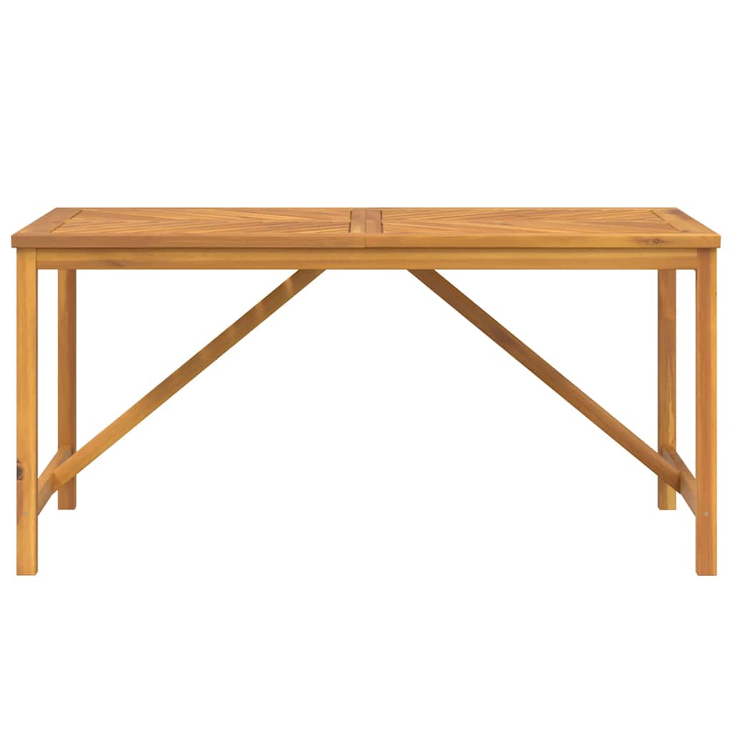 Mesa de comedor de jardín madera maciza de acacia 150x90x74 cm