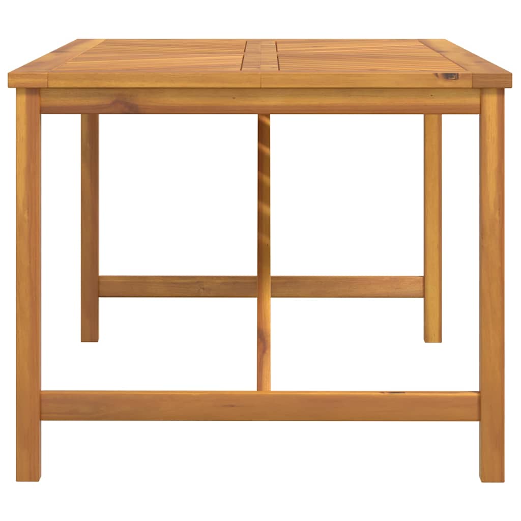 Solid acacia wood garden dining table 150x90x74 cm