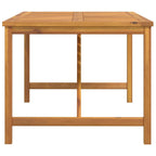 Solid acacia wood garden dining table 150x90x74 cm