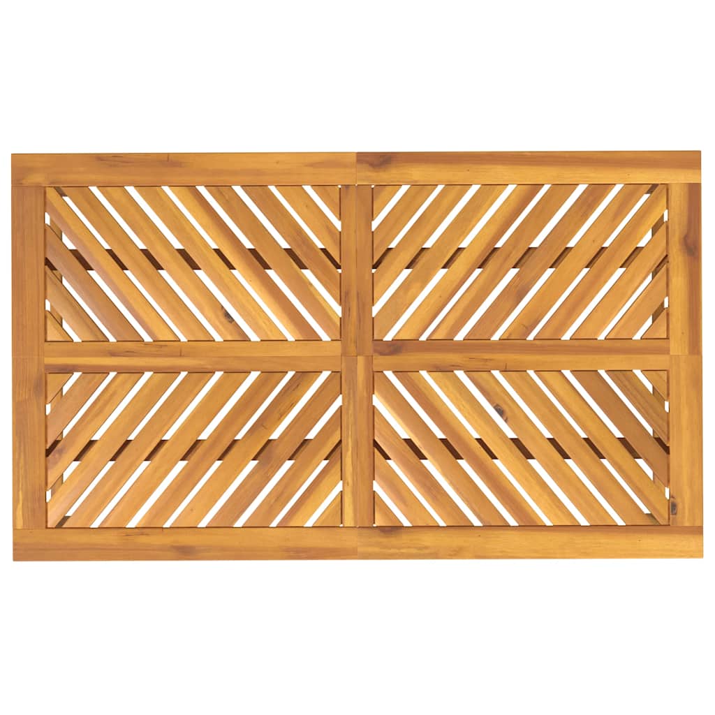 Solid acacia wood garden dining table 150x90x74 cm