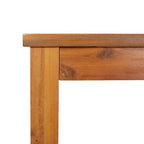 Solid acacia wood garden dining table 150x90x74 cm