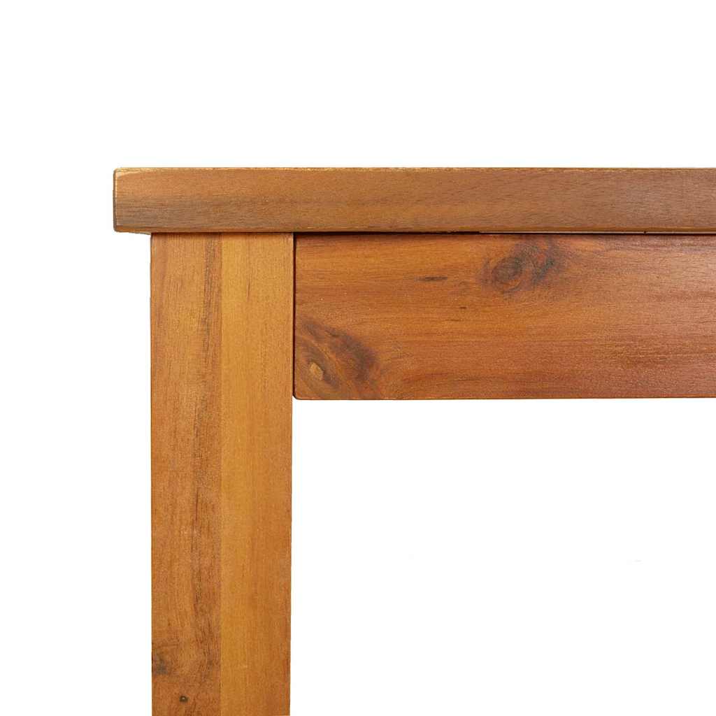 Solid acacia wood garden dining table 150x90x74 cm