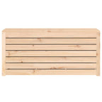 Baúl de jardín madera maciza de pino 101x50,5x46,5 cm