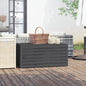 Baúl de jardín madera maciza de pino 101x50,5x46,5 cm