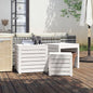 Set cajas de jardín 3 pzas madera maciza pino gris marrón miel