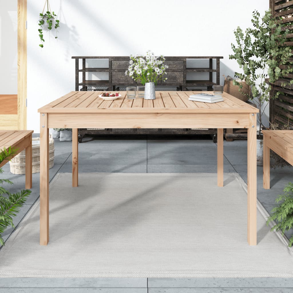 Mesa de jardín madera maciza de abeto Douglas 203,5x100x76 cm