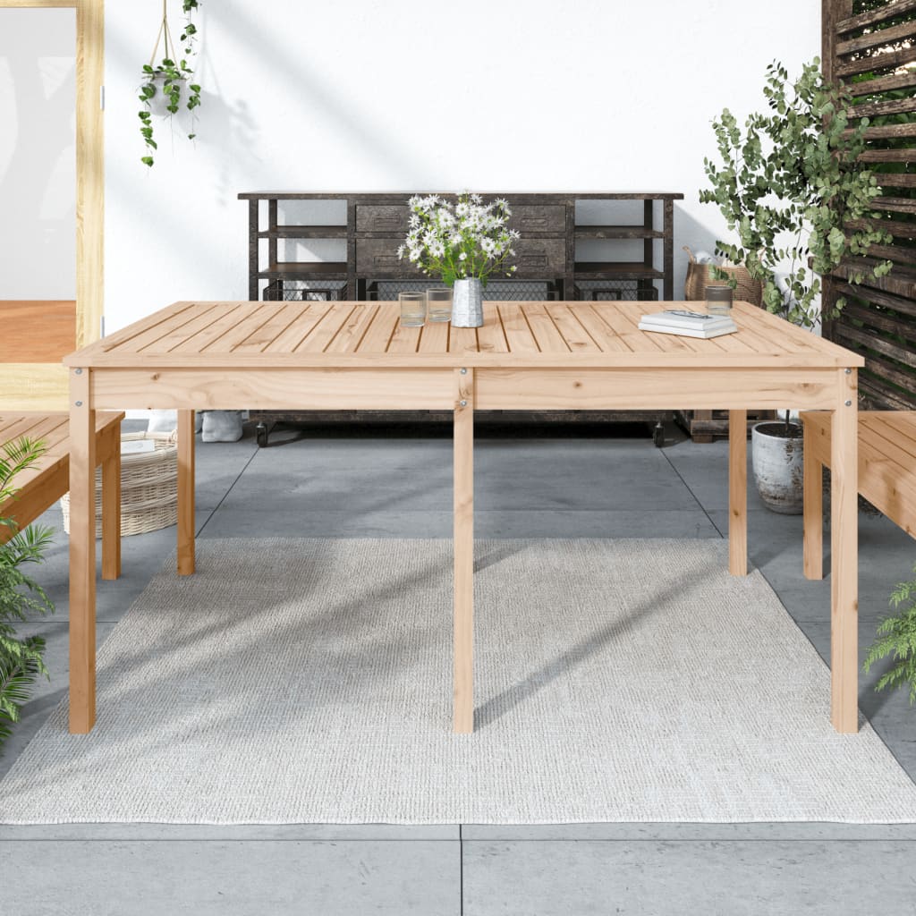 Mesa de jardín madera maciza de abeto Douglas 203,5x100x76 cm