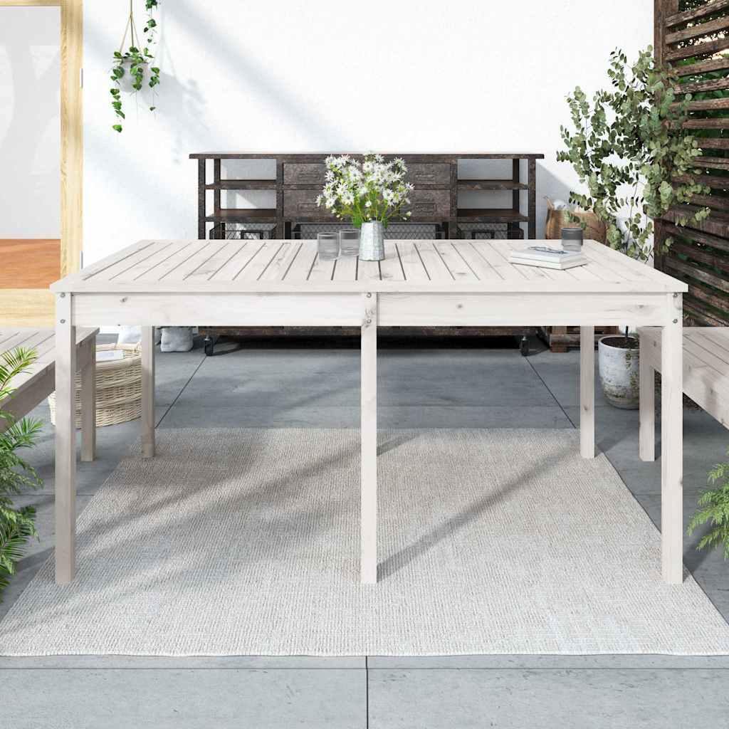 Mesa de jardín madera maciza de abeto Douglas 203,5x100x76 cm