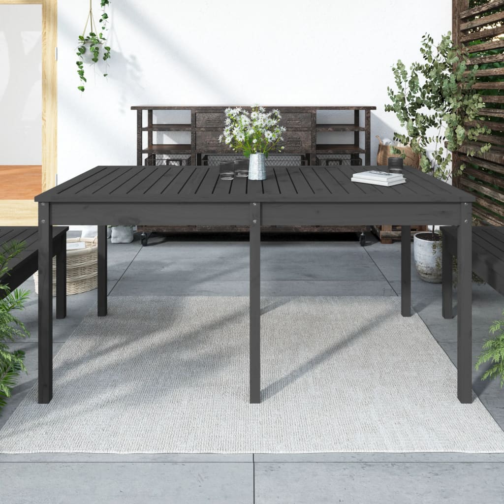 Mesa de jardín madera maciza de abeto Douglas 203,5x100x76 cm