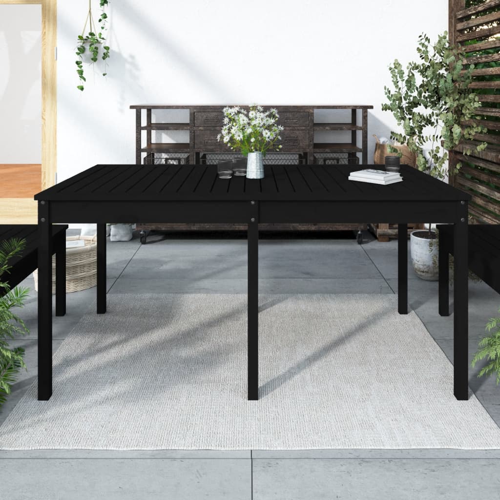 Mesa de jardín madera maciza de abeto Douglas 203,5x100x76 cm