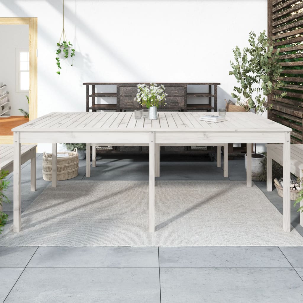 Mesa de jardín madera maciza de abeto Douglas 203,5x100x76 cm