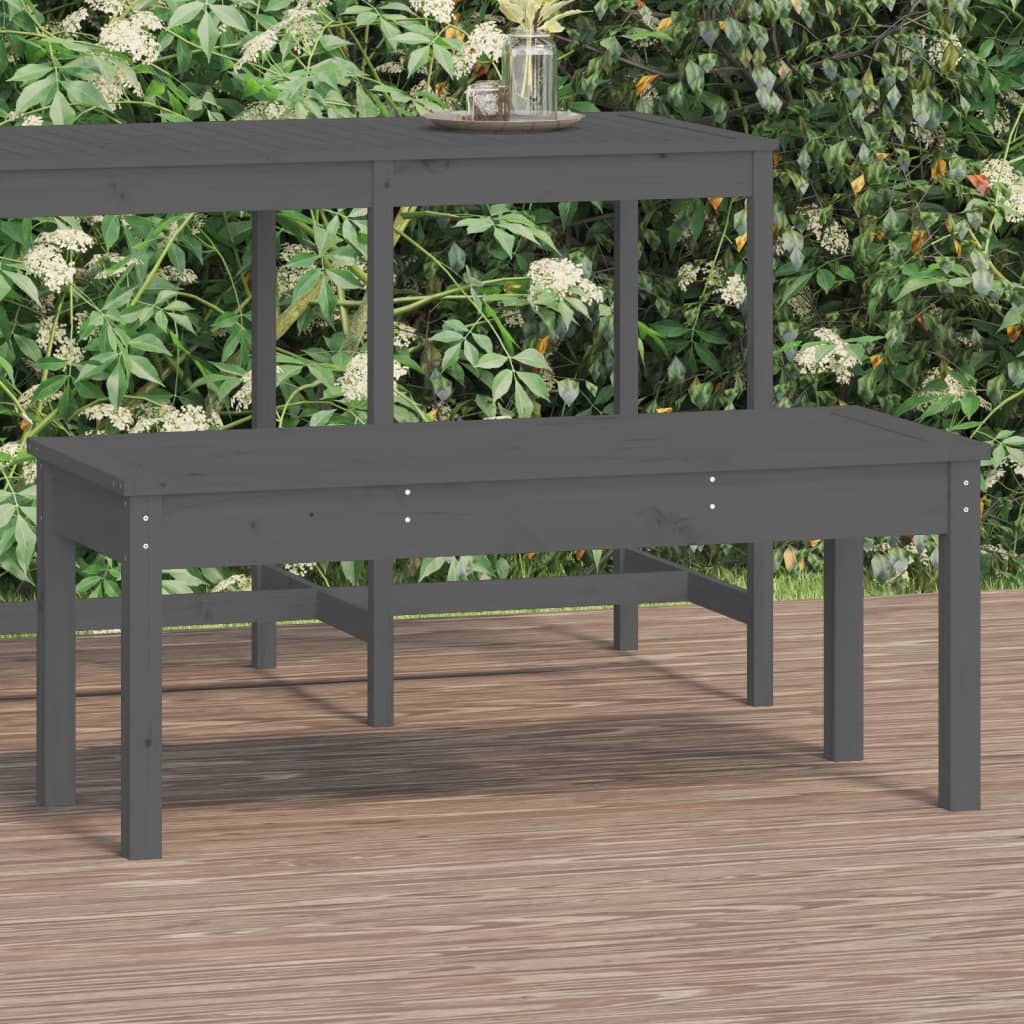 Banco de jardín madera maciza abeto de Douglas 109x48x91,5 cm