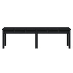 Banco jardín 2 plazas madera maciza pino negro 159,5x44x45 cm