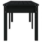 Banco jardín 2 plazas madera maciza pino negro 159,5x44x45 cm