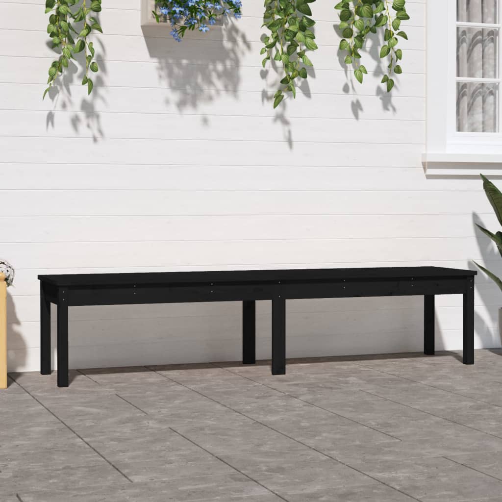 Banco de jardín 2 plazas madera maciza Douglas 203,5x44x45 cm