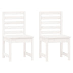 Sillas jardín 2 uds madera maciza pino blanco 50x48x91,5 cm