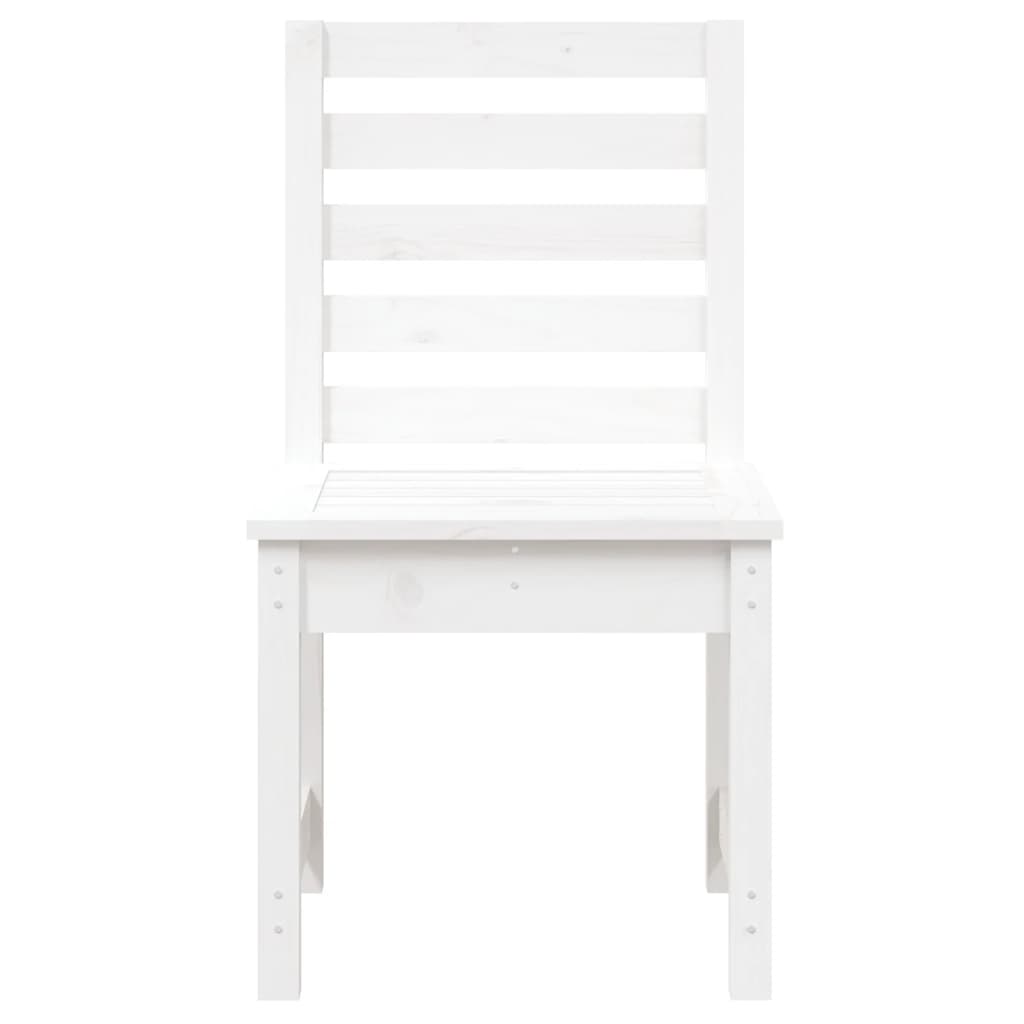 Sillas jardín 2 uds madera maciza pino blanco 50x48x91,5 cm