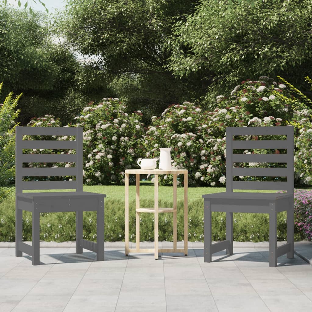 Sillas de jardín 2 uds madera abeto Douglas 50x48x91,5 cm