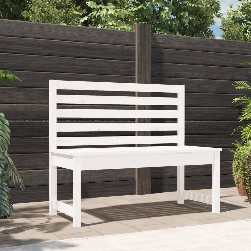 Banco de jardín madera maciza abeto de Douglas 109x48x91,5 cm