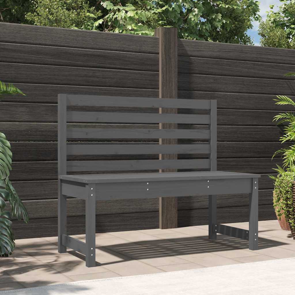 Banco de jardín madera maciza abeto de Douglas 109x48x91,5 cm