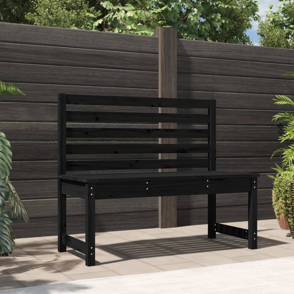 Banco de jardín madera maciza abeto de Douglas 109x48x91,5 cm