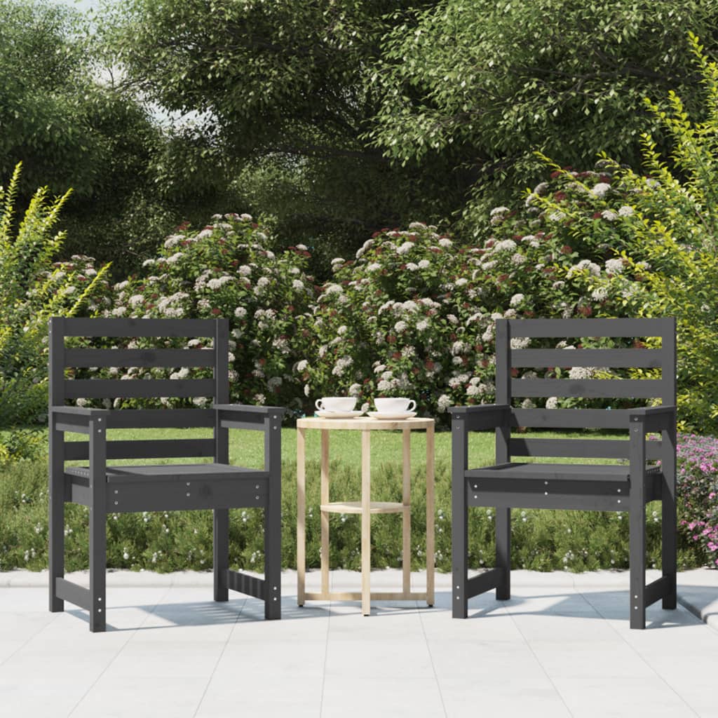 Sillas de jardín 2 uds madera abeto Douglas 50x48x91,5 cm