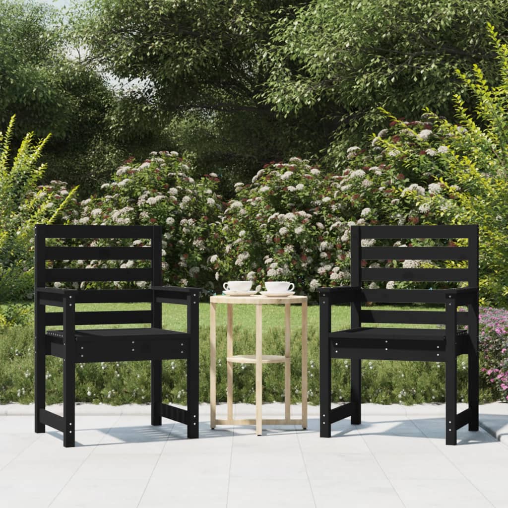 Sillas de jardín 2 uds madera abeto Douglas 50x48x91,5 cm