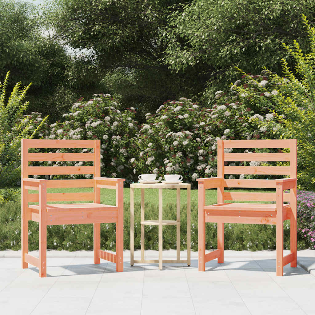 Sillas de jardín 2 uds madera abeto Douglas 50x48x91,5 cm