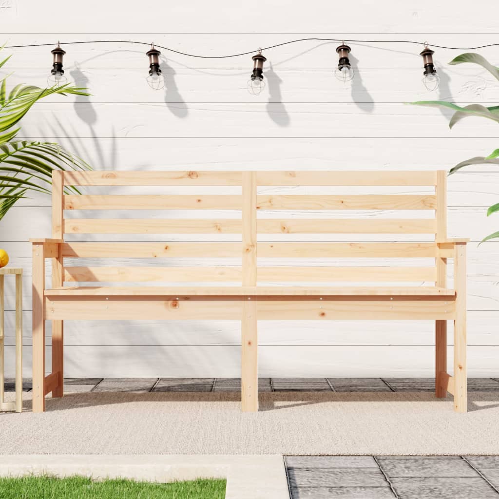 Banco de jardín madera maciza abeto de Douglas 109x48x91,5 cm