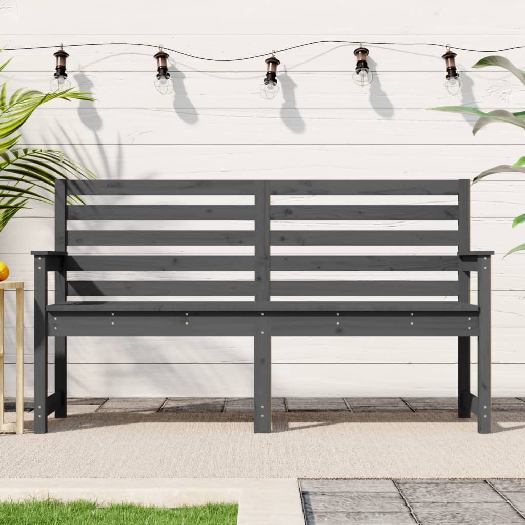 Banco de jardín madera maciza abeto de Douglas 109x48x91,5 cm