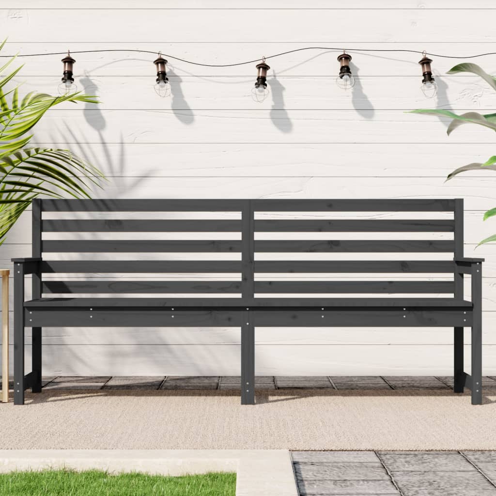 Banco de jardín madera maciza abeto de Douglas 109x48x91,5 cm