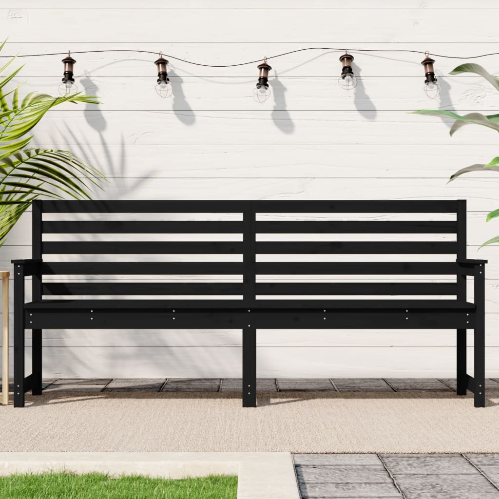 Banco de jardín madera maciza abeto de Douglas 109x48x91,5 cm