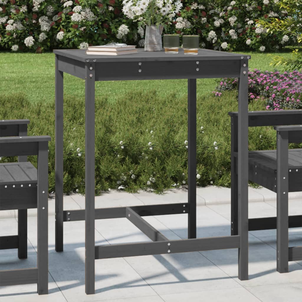 Mesa de jardín madera maciza de abeto Douglas 203,5x100x76 cm