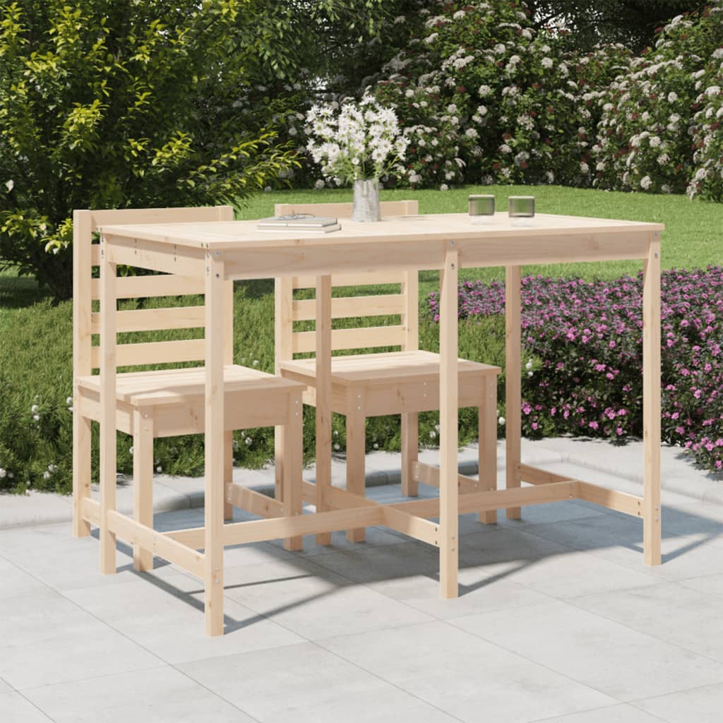 Mesa de jardín madera maciza de abeto Douglas 203,5x100x76 cm