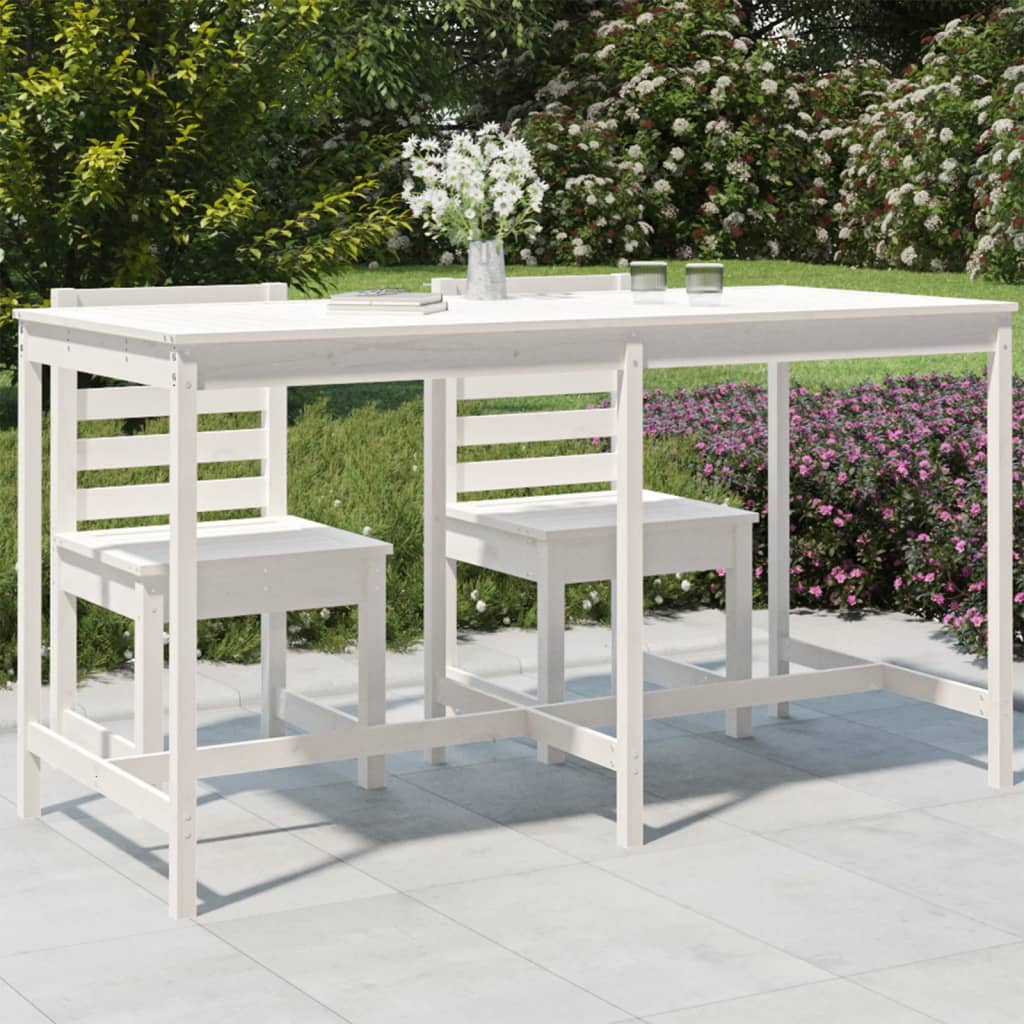Mesa de jardín madera maciza de abeto Douglas 203,5x100x76 cm