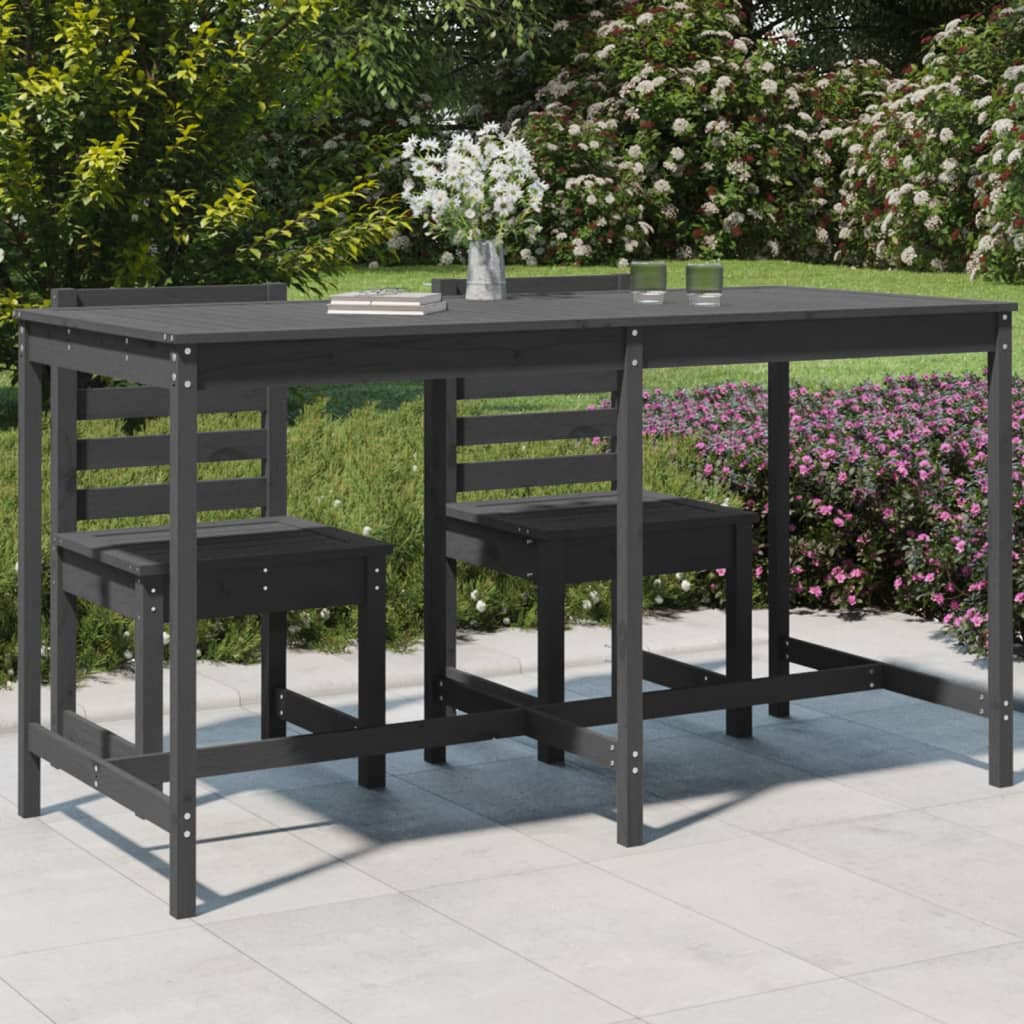 Mesa de jardín madera maciza de abeto Douglas 203,5x100x76 cm