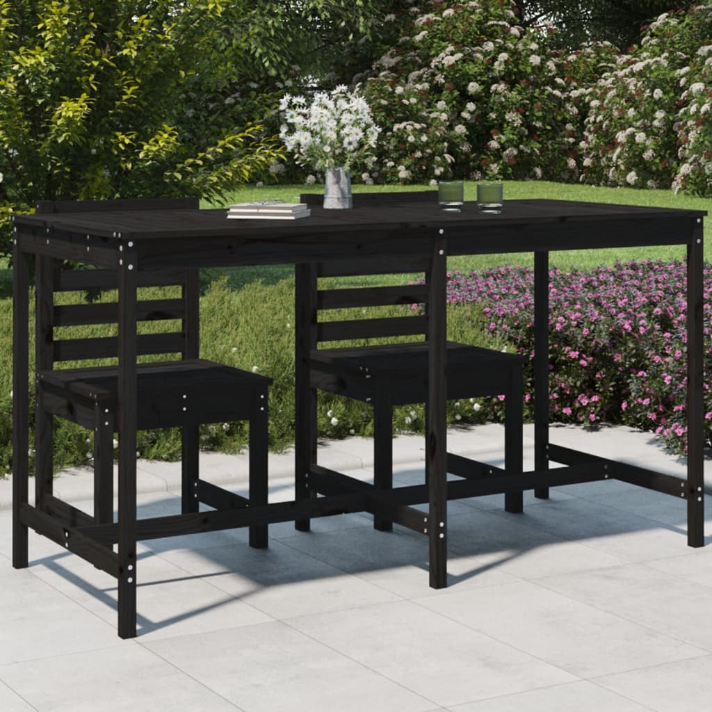 Mesa de jardín madera maciza de abeto Douglas 203,5x100x76 cm